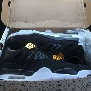 COPY - READ DESC! REPS! Nike Air Jordan 4 Royalty Mens 11 Black White Gold